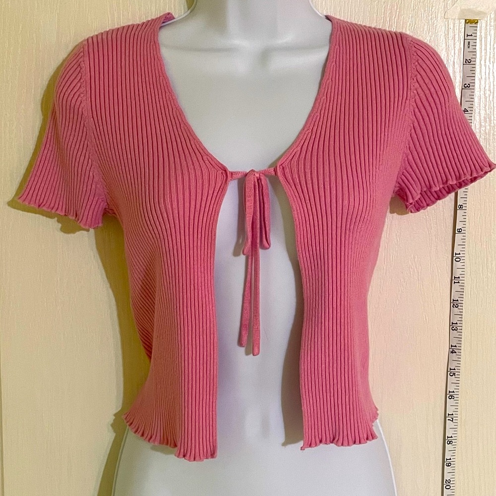 Rue21 Pink Cropped Ribbed Top